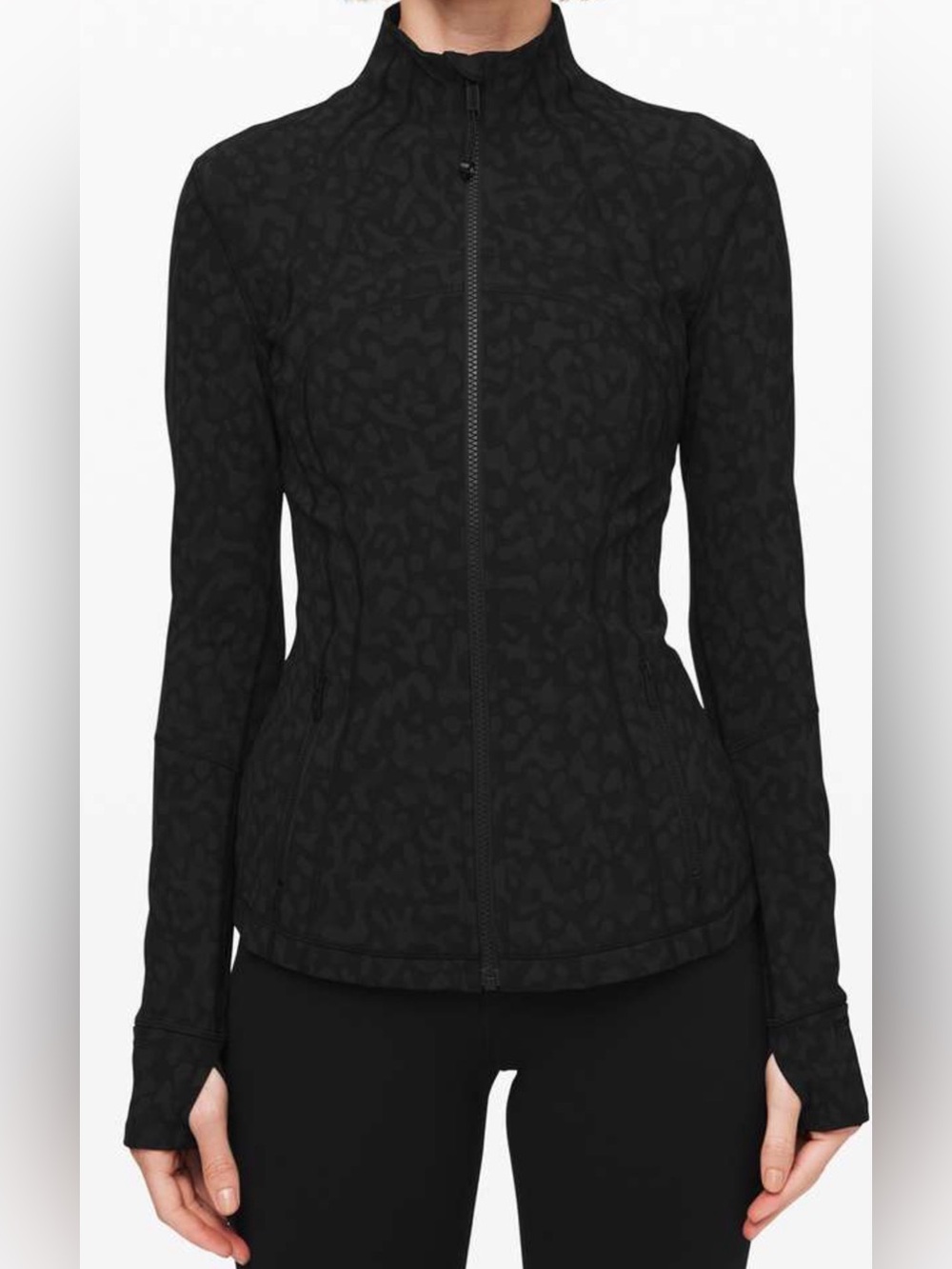 Lululemon Define Jacket Luxtreme Camo Print Black Size 10 Activewear Athleisure